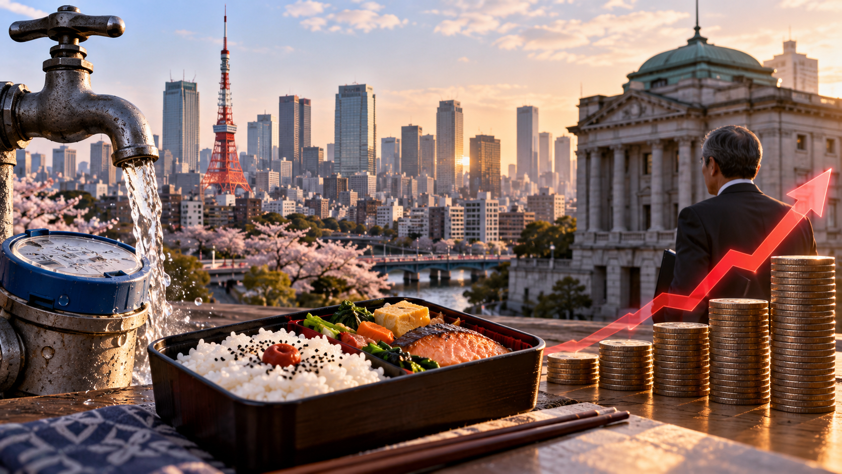 A Water Bill and a Bento Box Explain Tokyo's Inflation Surprise